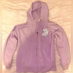 SIZE SMALL PURPLE KEY WEST PACIFIC & CO ZIP UP HOODIE